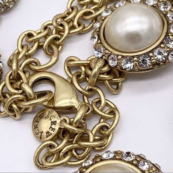 J. Crew Jeweled Pearl Link Necklace - Picture 3 of 3